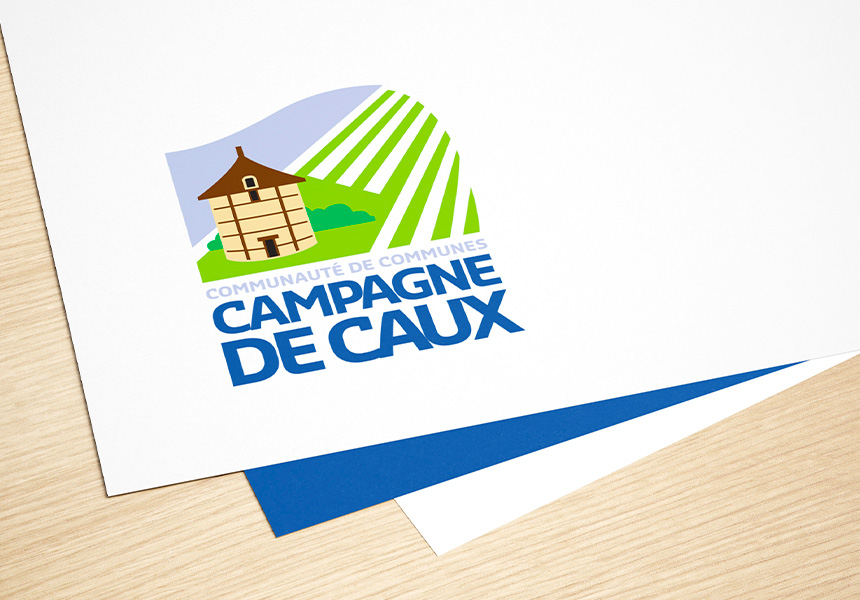 Lifting du logo Campagne de Caux vers une version plus moderne, en conservant l'ADN de l'ancien.